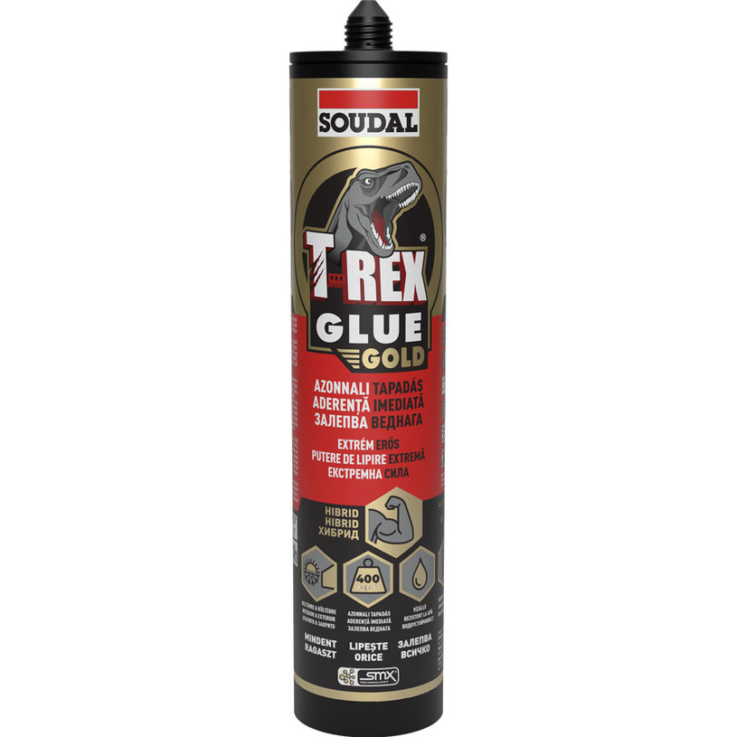 ПОЛИМ.ЛЕПИЛО T-REX GOLD БЯЛ 290ML SOUDAL ПОЛИМ.ЛЕПИЛО T-REX GOLD БЯЛ 290ML SOUDAL