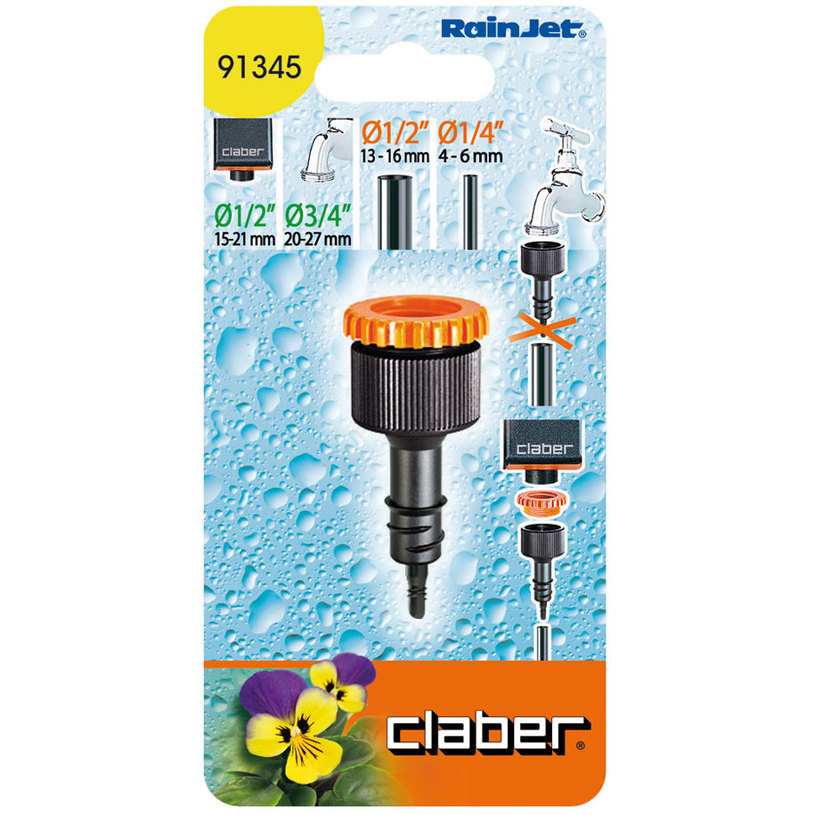CLABER АДАПТ К.ТРЪБА/КРАН 1/2-3/4 91345 CLABER АДАПТ К.ТРЪБА/КРАН 1/2-3/4 91345