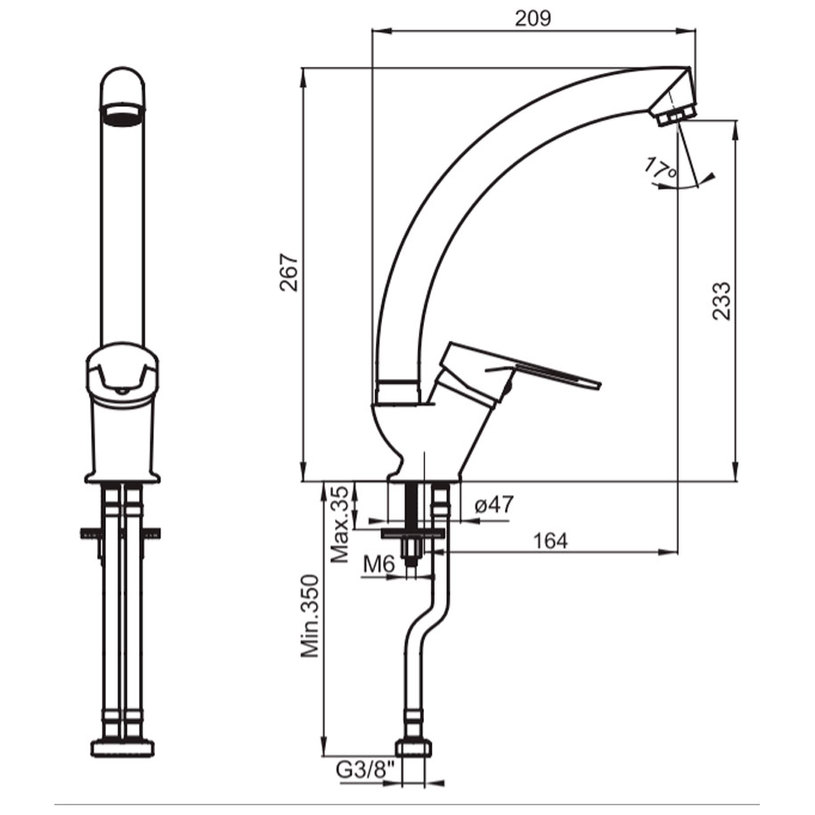 ENJOY СМЕСИТЕЛ ЗА КУХНЯ СТОЯЩ ENJOY СМЕСИТЕЛ ЗА КУХНЯ СТОЯЩ