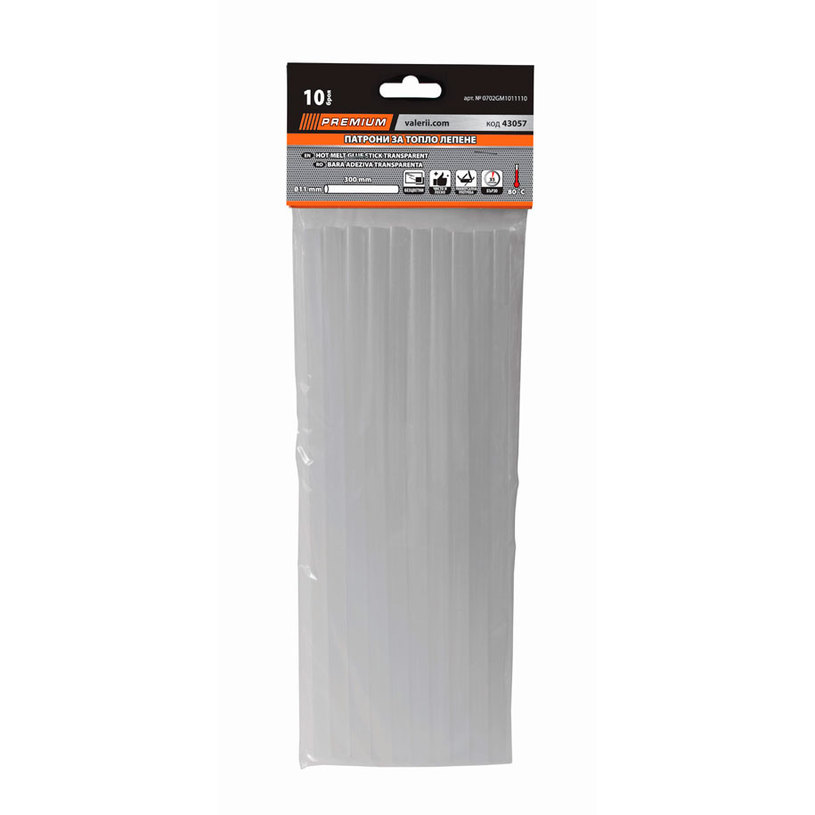 PREMIUM СИЛ.ПРЪЧКИ БЕЗЦВ. 10БР.Ф11X300MM PREMIUM СИЛ.ПРЪЧКИ БЕЗЦВ. 10БР.Ф11X300MM