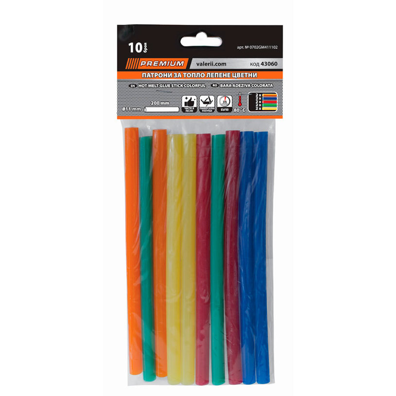 PREMIUM СИЛ.ПРЪЧКИ ЦВЕТНИ 10БР.Ф11X200MM PREMIUM СИЛ.ПРЪЧКИ ЦВЕТНИ 10БР.Ф11X200MM