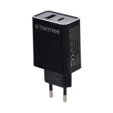 ЗАРЯДНО ОТ ЕЛ. МРЕЖА USB + TYPE-C 18W/3A TEKMEE FASTCHARGE ЗАРЯДНО ОТ ЕЛ. МРЕЖА USB + TYPE-C 18W/3A TEKMEE FASTCHARGE