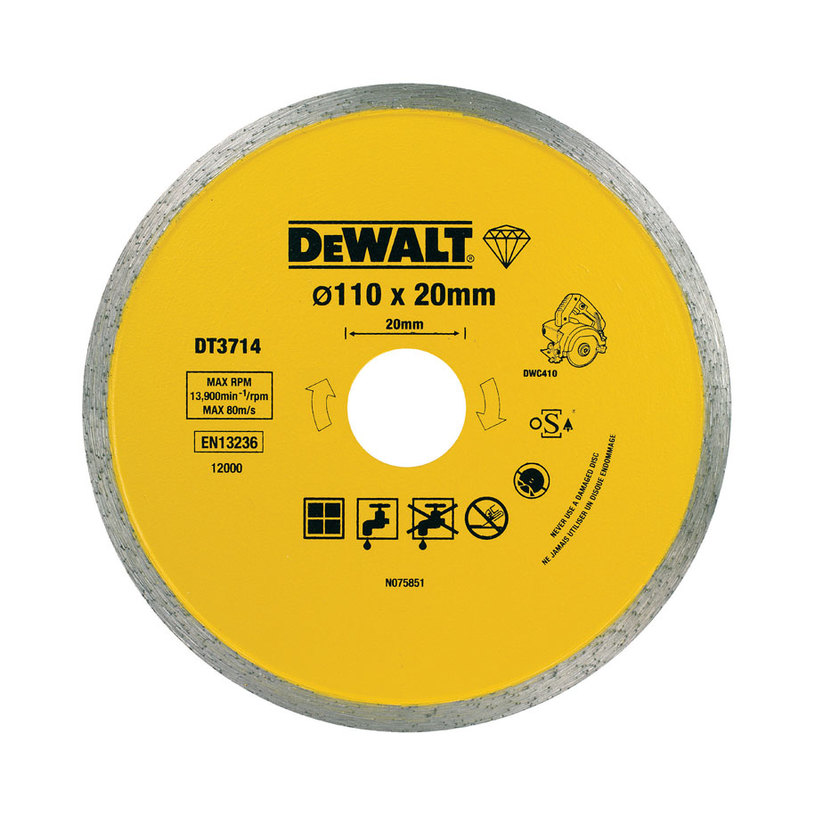 DEWALT ДИАМАНТЕН ДИСК 110 X 20 MM DEWALT ДИАМАНТЕН ДИСК 110 X 20 MM