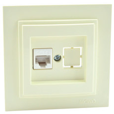 #РОЗЕТКА INET DESPINA RJ45/CAT6 КРЕМ #РОЗЕТКА INET DESPINA RJ45/CAT6 КРЕМ