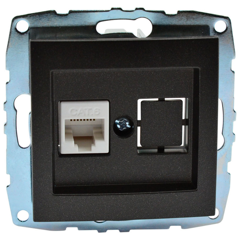#РОЗЕТКА DESPINA RJ45CAT6 МЕХ.ГРАФИТ #РОЗЕТКА DESPINA RJ45CAT6 МЕХ.ГРАФИТ