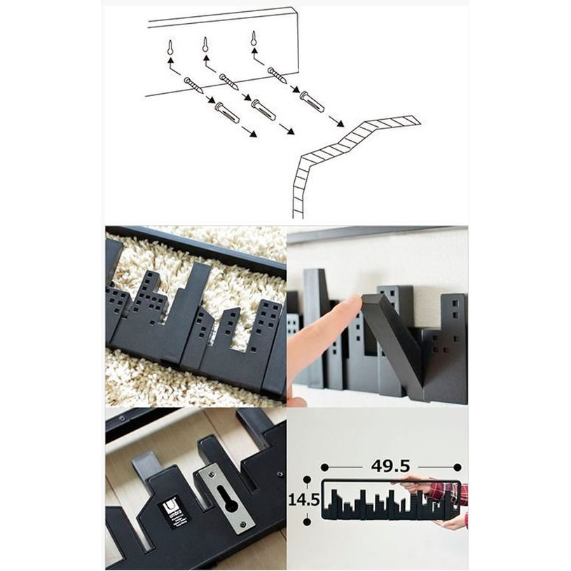 ЗАКАЧАЛКА ЗА СТЕНА С 5-ЦА SKYLYNE ЧЕРНА ЗАКАЧАЛКА ЗА СТЕНА С 5-ЦА SKYLYNE ЧЕРНА