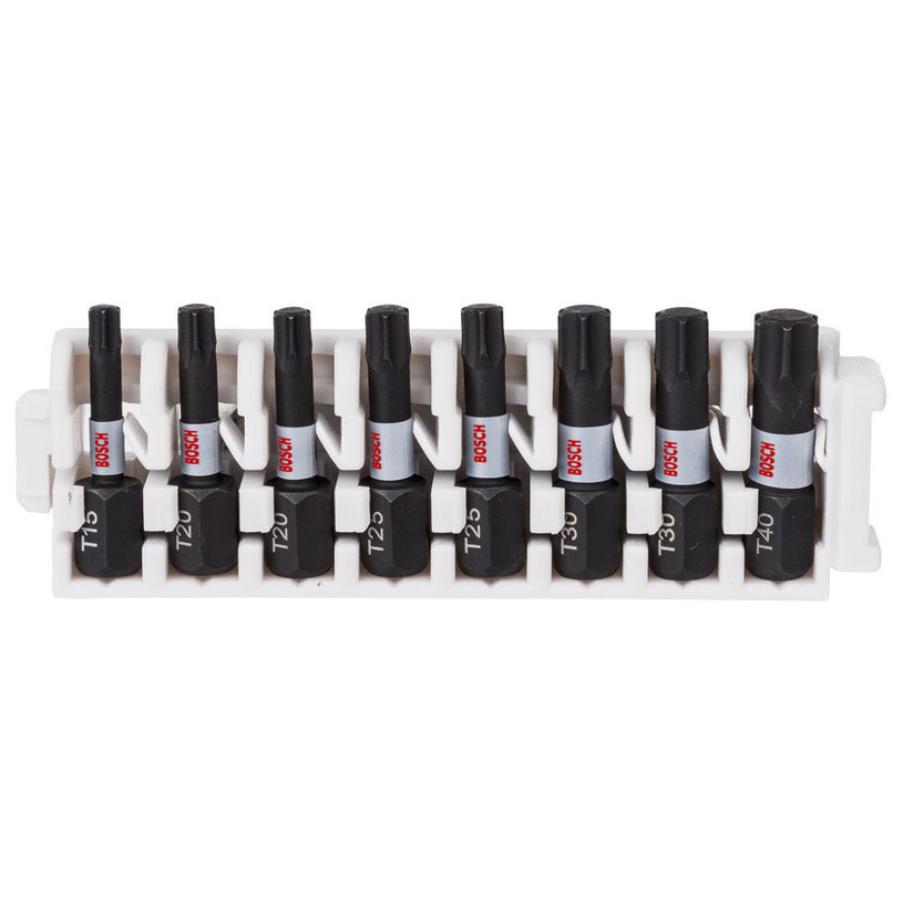 BOSCH К-КТ УДАРНИ БИТОВЕ 25MM T15-40 8БР BOSCH К-КТ УДАРНИ БИТОВЕ 25MM T15-40 8БР