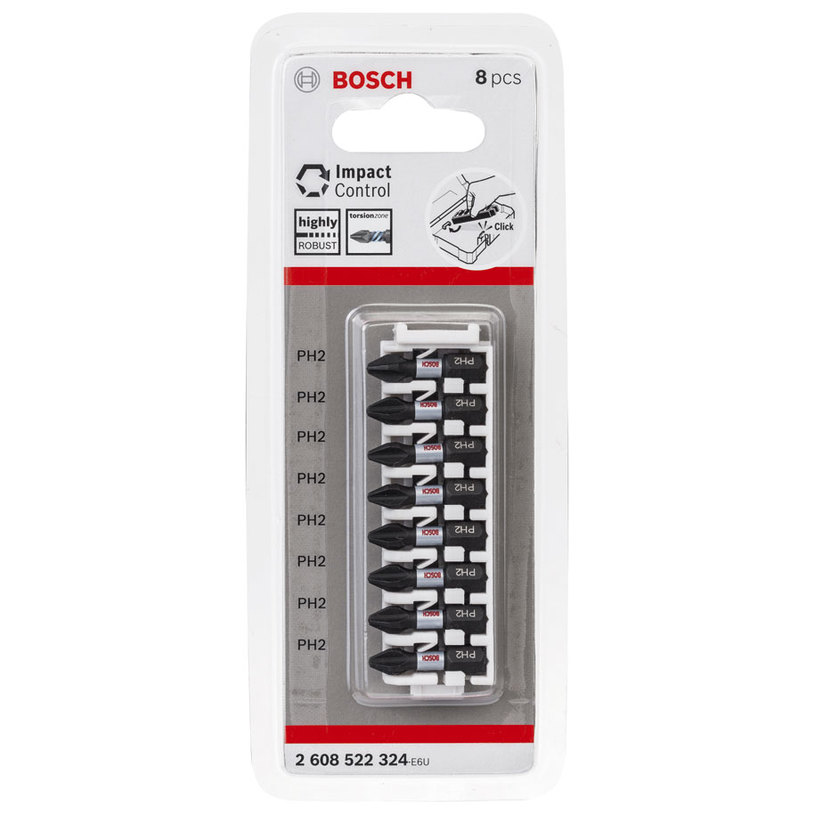 BOSCH УДАРНИ БИТОВЕ 25ММ PH2 8БР BOSCH УДАРНИ БИТОВЕ 25ММ PH2 8БР
