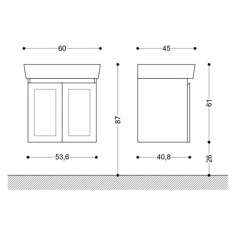 ***ШКАФ С УМ. ЛИЛИ 60 PVC 600/450/610^^ ***ШКАФ С УМ. ЛИЛИ 60 PVC 600/450/610^^
