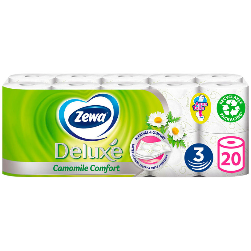 ТОАЛЕТНА ХАРТИЯ 3 ПЛАСТА CAMOMILE 20БР ТОАЛЕТНА ХАРТИЯ 3 ПЛАСТА CAMOMILE 20БР
