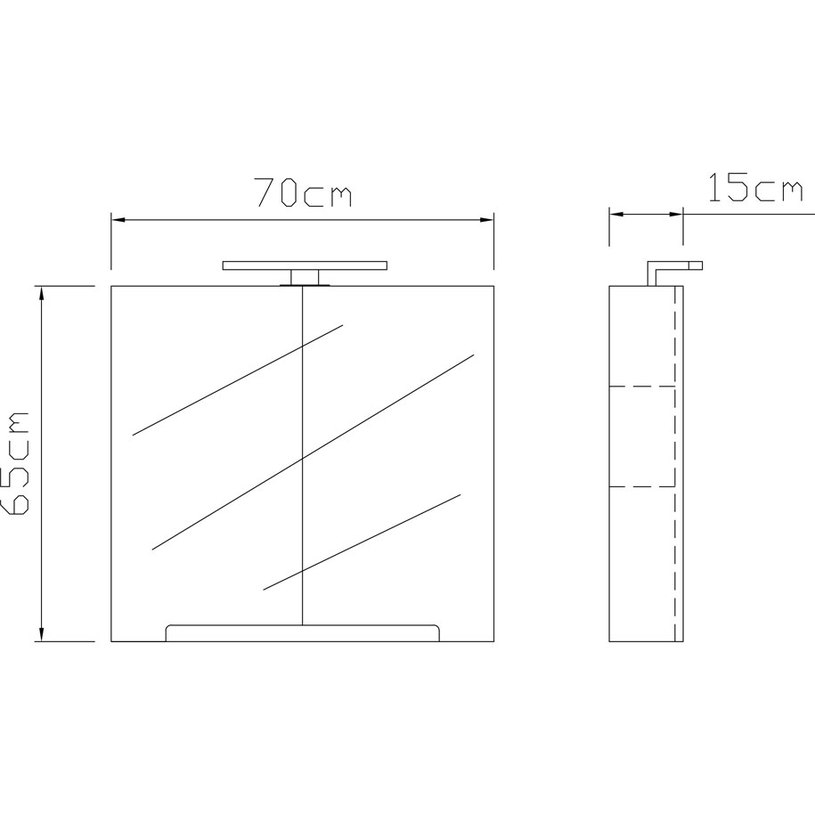 МОНТЕРЕЙ ШКАФ С ОГЛЕДАЛО LED ОСВ. 70 СМ^ МОНТЕРЕЙ ШКАФ С ОГЛЕДАЛО LED ОСВ. 70 СМ^
