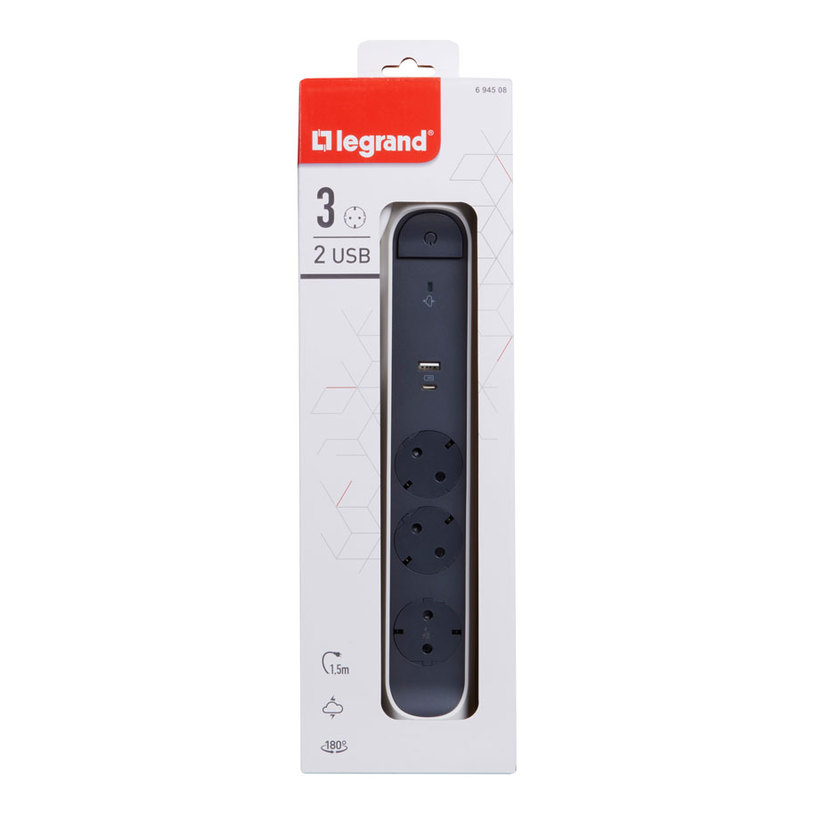 #РАЗКЛ. 3ГН.+USB 1,5M.ЗАЩИТА LGR 694508 #РАЗКЛ. 3ГН.+USB 1,5M.ЗАЩИТА LGR 694508