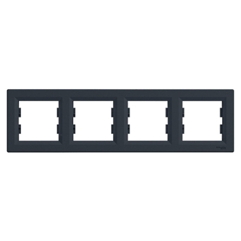 РАМКА ЧЕТВОРНА ХОРИЗ. АНТРАЦИТ ASFORA РАМКА ЧЕТВОРНА ХОРИЗ. АНТРАЦИТ ASFORA