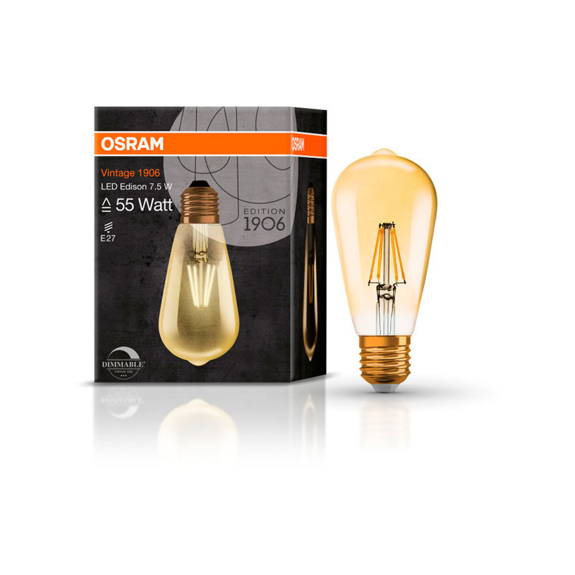 LED КР E27 6.5W DIM VINTAGE EDISON GOLD LED КР E27 6.5W DIM VINTAGE EDISON GOLD