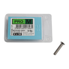 PRO M неръжд. метричен болт 6х30/5 бр. PRO M неръжд. метричен болт 6х30/5 бр.