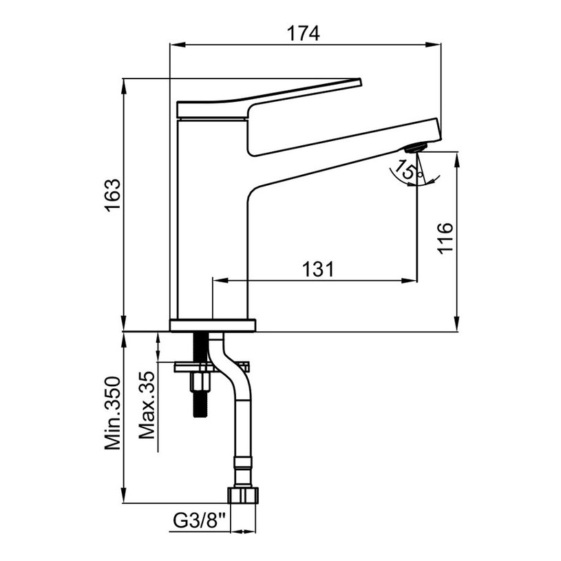 СМЕСИТЕЛ УМИВ. CREOS WQ3W14500040004 СМЕСИТЕЛ УМИВ. CREOS WQ3W14500040004