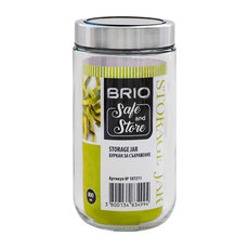 БУРКАН С ПРОЗРАЧЕН КАПАК 800ML 9X9X18СМ BRIO STORAGE JAR БУРКАН С ПРОЗРАЧЕН КАПАК 800ML 9X9X18СМ BRIO STORAGE JAR