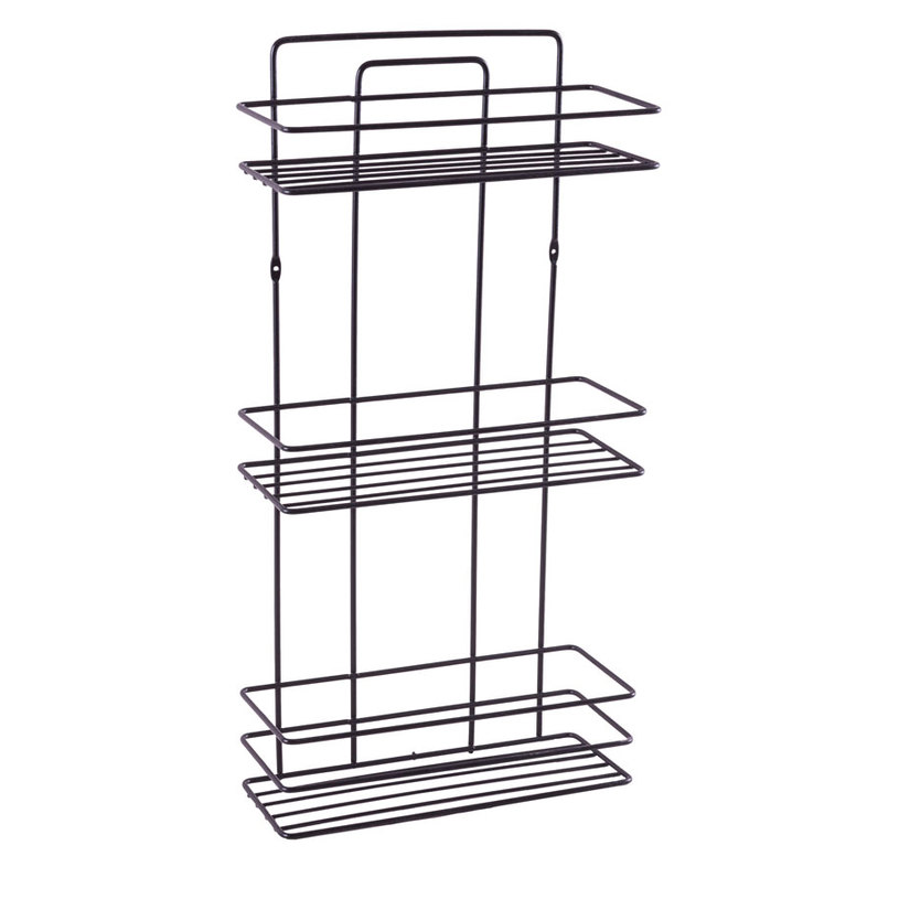 ЕТАЖЕРКА ЗА БАНЯ, СТЕННА - 3 НИВА ЧЕРНА ЕТАЖЕРКА ЗА БАНЯ, СТЕННА - 3 НИВА ЧЕРНА