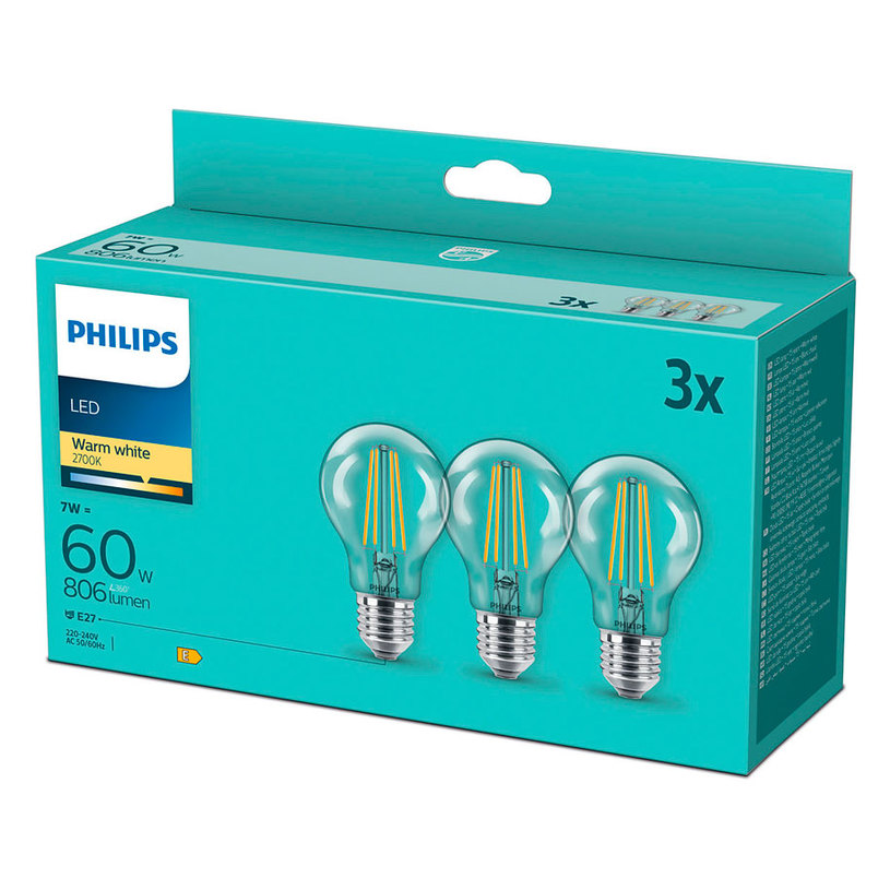 LED КРУШКА Е27 7W 806LM 27K 3БР FIL LED КРУШКА Е27 7W 806LM 27K 3БР FIL