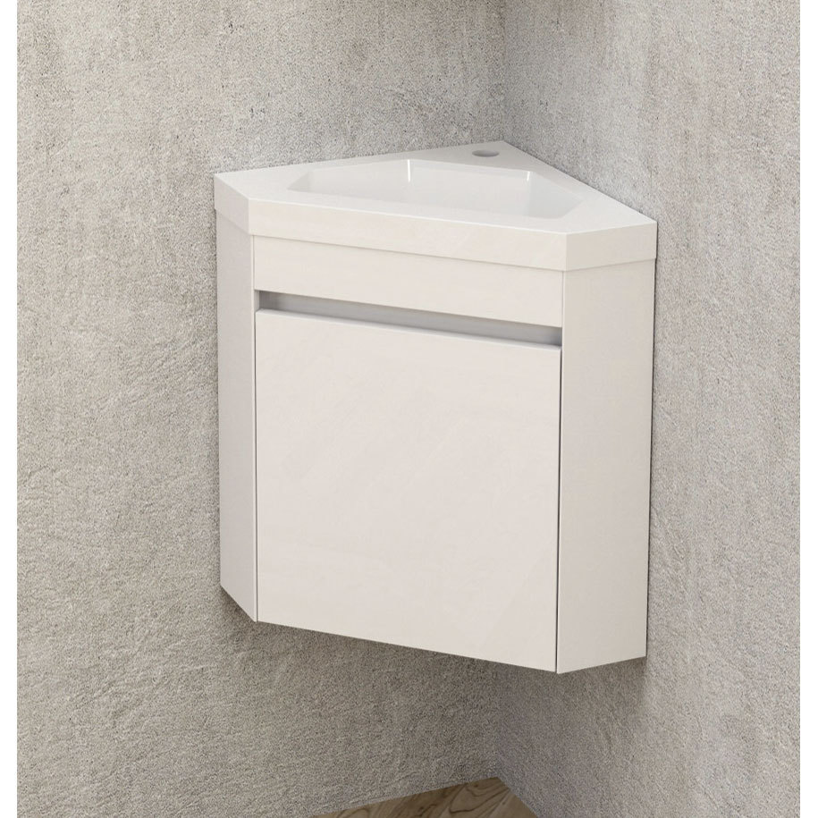 INTER CERAMIC 3939 Corner Bathroom Vanity Unit with Basin