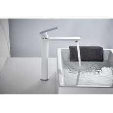 СМЕСИТЕЛ ЗА УМИВАЛНИК ВИСОК 1180505WHITE СМЕСИТЕЛ ЗА УМИВАЛНИК ВИСОК 1180505WHITE