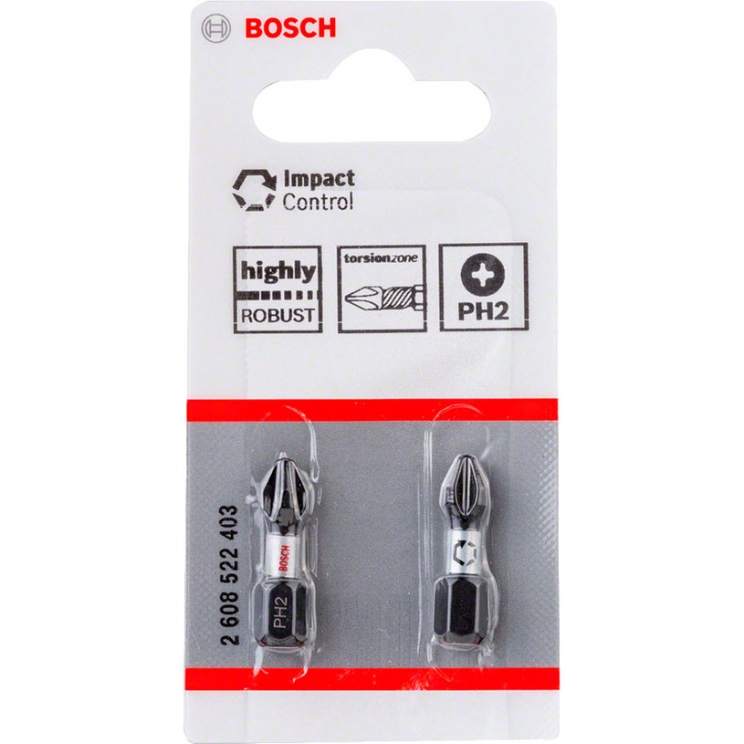 BOSCH БИТОВЕ IMPACT CONTROL PH2, 25 MM BOSCH БИТОВЕ IMPACT CONTROL PH2, 25 MM