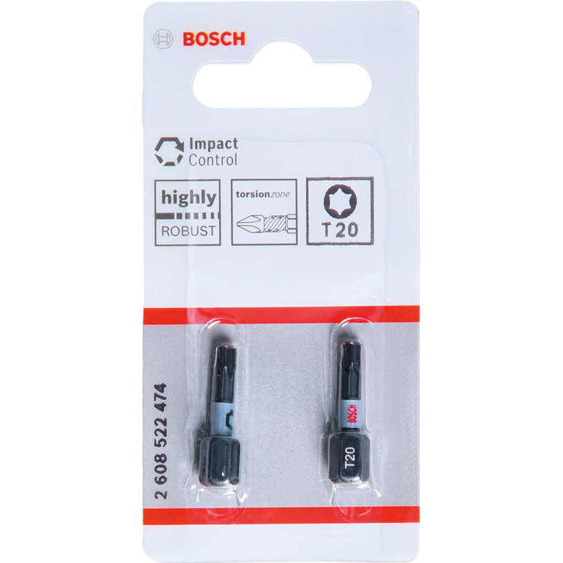 BOSCH БИТОВЕ IMPACT CONTROL T20, 25 MM BOSCH БИТОВЕ IMPACT CONTROL T20, 25 MM