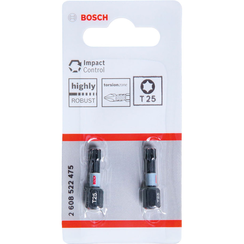 BOSCH БИТОВЕ IMPACT CONTROL T25, 25 MM BOSCH БИТОВЕ IMPACT CONTROL T25, 25 MM