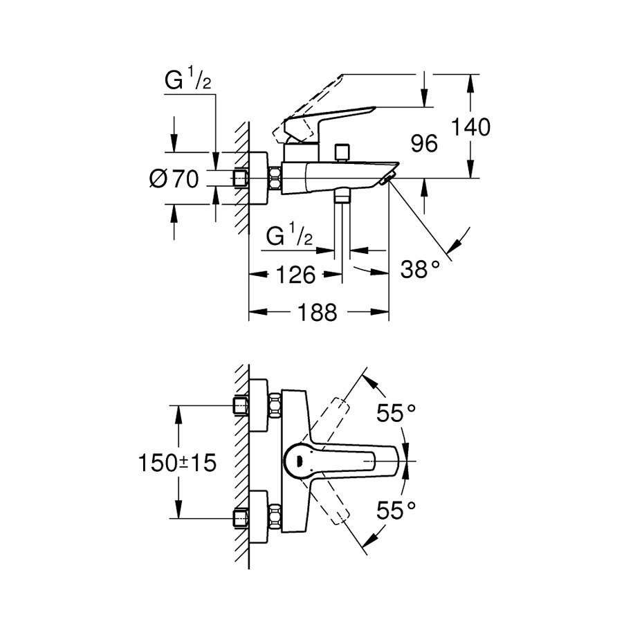 Automatic bath/shower diverter with non-return valve