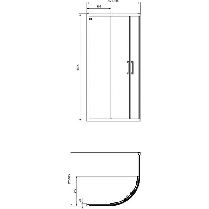 *КАБИНА CONNECT 2 100x100 ЧЕРНА K9252V3@ *КАБИНА CONNECT 2 100x100 ЧЕРНА K9252V3@