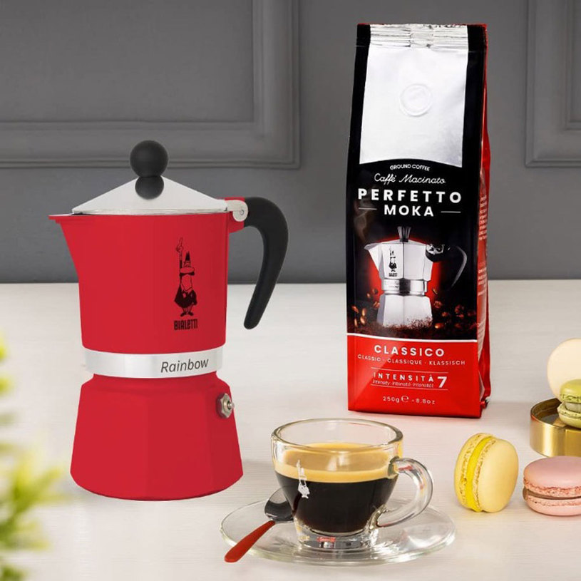 КАФЕВАРКА RAINBOW ROSSA 3 ЧАШИ ЧЕРВЕНА КАФЕВАРКА RAINBOW ROSSA 3 ЧАШИ ЧЕРВЕНА