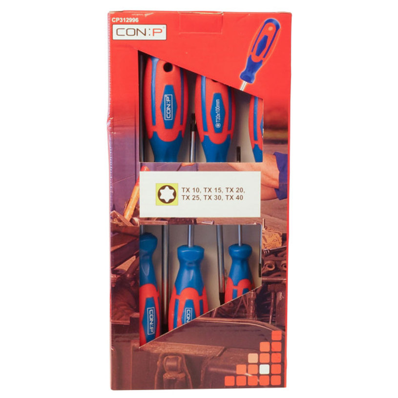 CON:P ОТВЕРТКИ TORX К-Т 6БР. CON:P ОТВЕРТКИ TORX К-Т 6БР.