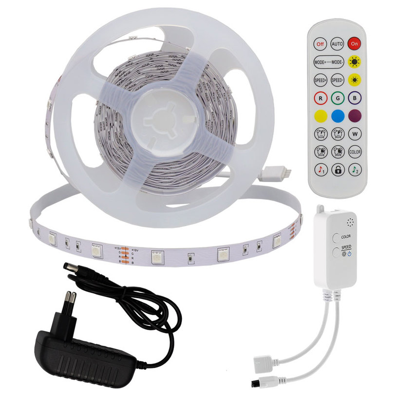 &МУЗ. LED ЛЕНТА К-КТ 5M RGB OPTONICA &МУЗ. LED ЛЕНТА К-КТ 5M RGB OPTONICA