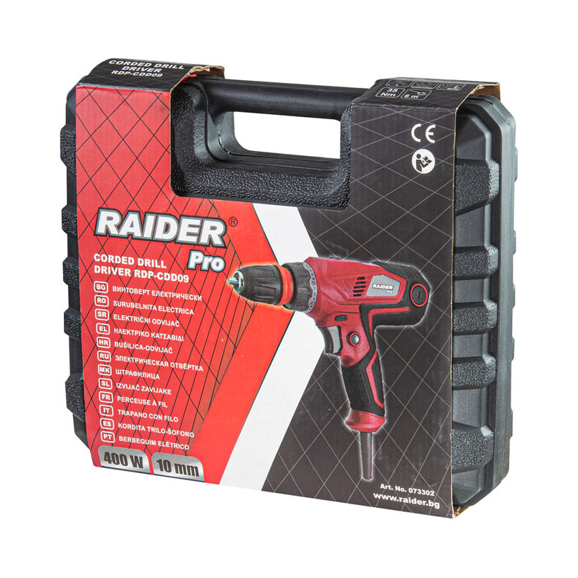 RAIDER PRO ЕЛ. ВИНТОВЕРТ RDP-CDD09 400 W RAIDER PRO ЕЛ. ВИНТОВЕРТ RDP-CDD09 400 W