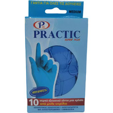 *PRACTIC Нитрилни ръкавици сини 10 бр М