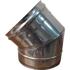 #ДВОЙНО КОЛЯНО 45 Ф100-150mm ИНОКС #ДВОЙНО КОЛЯНО 45 Ф100-150mm ИНОКС