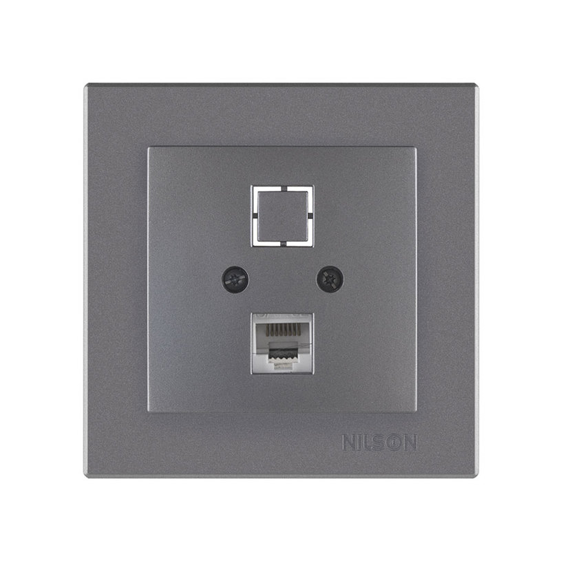 РОЗЕТКА RJ45 CAT.5E АНТРАЦИТ ALEGRA РОЗЕТКА RJ45 CAT.5E АНТРАЦИТ ALEGRA