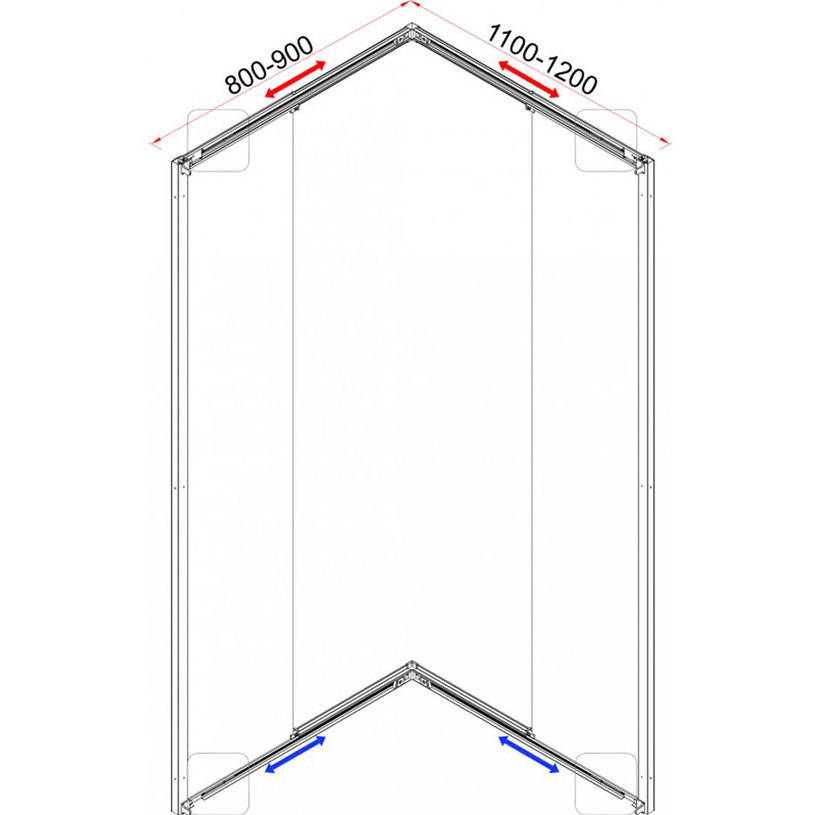 ДУШ КАБИНА РЕГУЛИР. 110-116X80-86/190 ДУШ КАБИНА РЕГУЛИР. 110-116X80-86/190