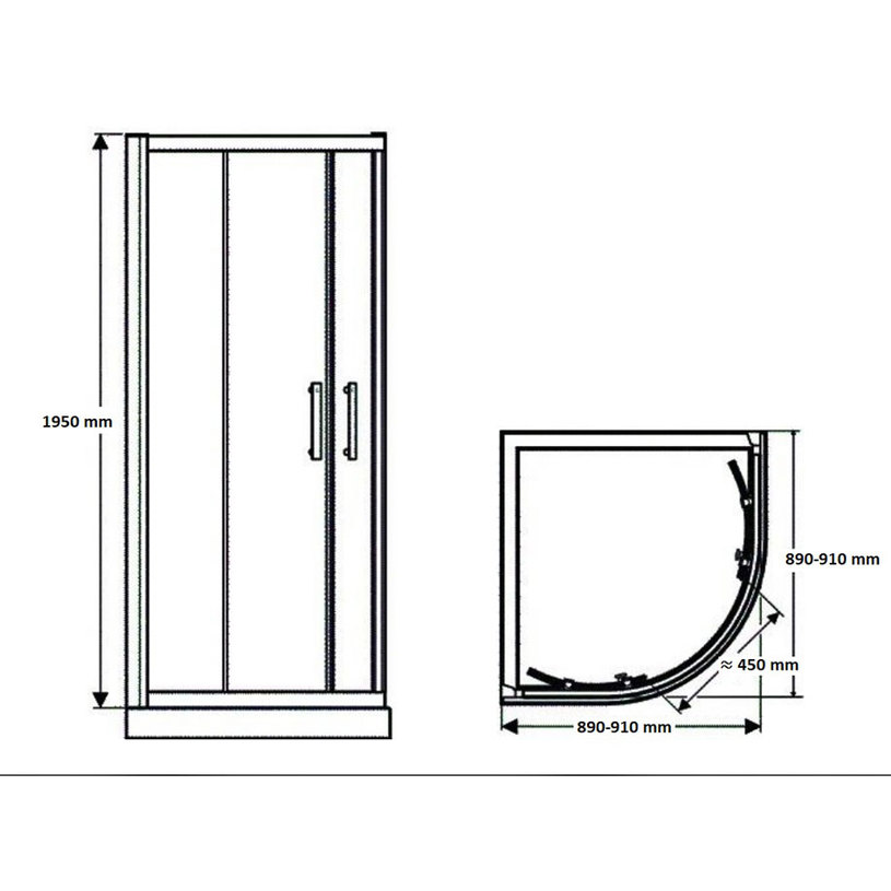 ДУШ КАБИНА BELLA O 90/90/195/6 CLEAR ДУШ КАБИНА BELLA O 90/90/195/6 CLEAR