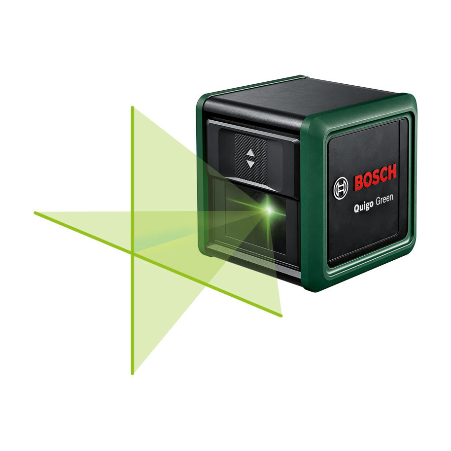 Green laser lines stay visible in bright light