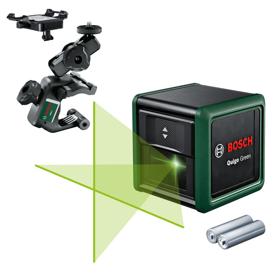 Bosch Quigo Green II Cross Line Laser with Green Beam