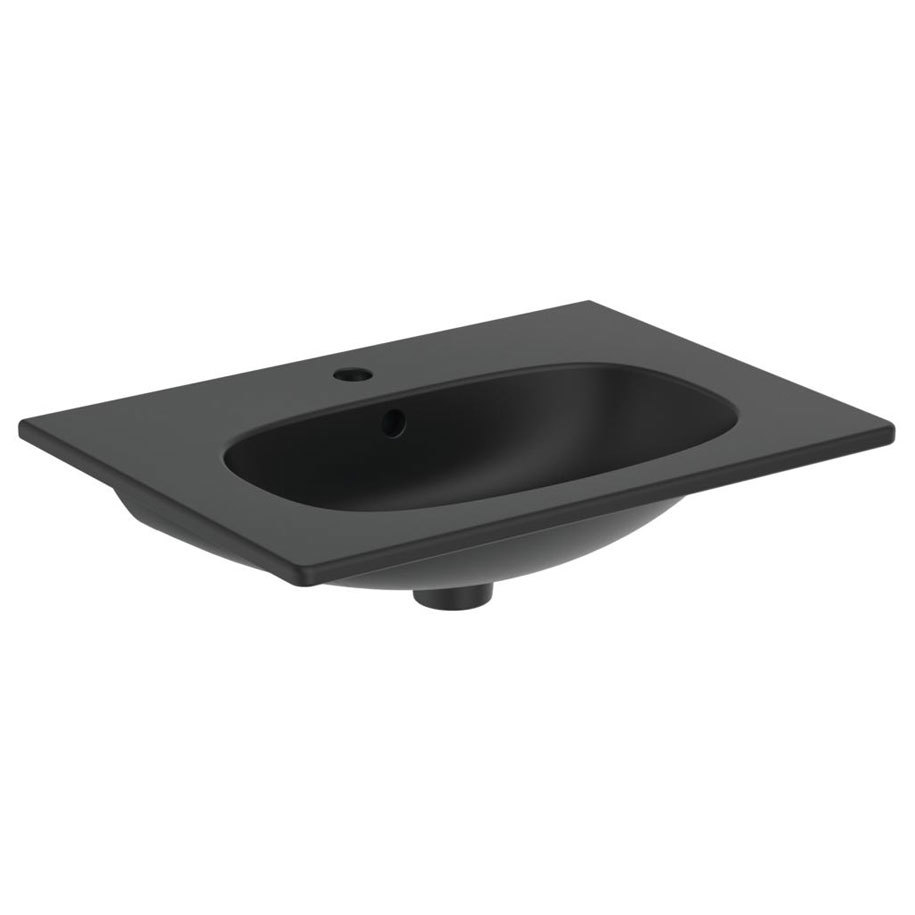 Matt black finish for a modern bathroom