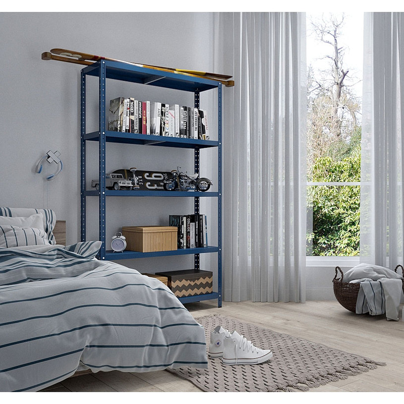 СТЕЛАЖ GRIMA 187X100X40/5X80 СИН СТЕЛАЖ GRIMA 187X100X40/5X80 СИН