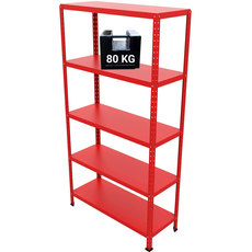 СТЕЛАЖ GRIMA 187X100X40/5X80 ЧЕРВЕН СТЕЛАЖ GRIMA 187X100X40/5X80 ЧЕРВЕН