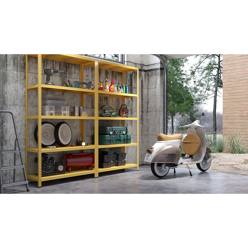 СТЕЛАЖ GRIMA 187X100X40/5X80 ЖЪЛТ СТЕЛАЖ GRIMA 187X100X40/5X80 ЖЪЛТ