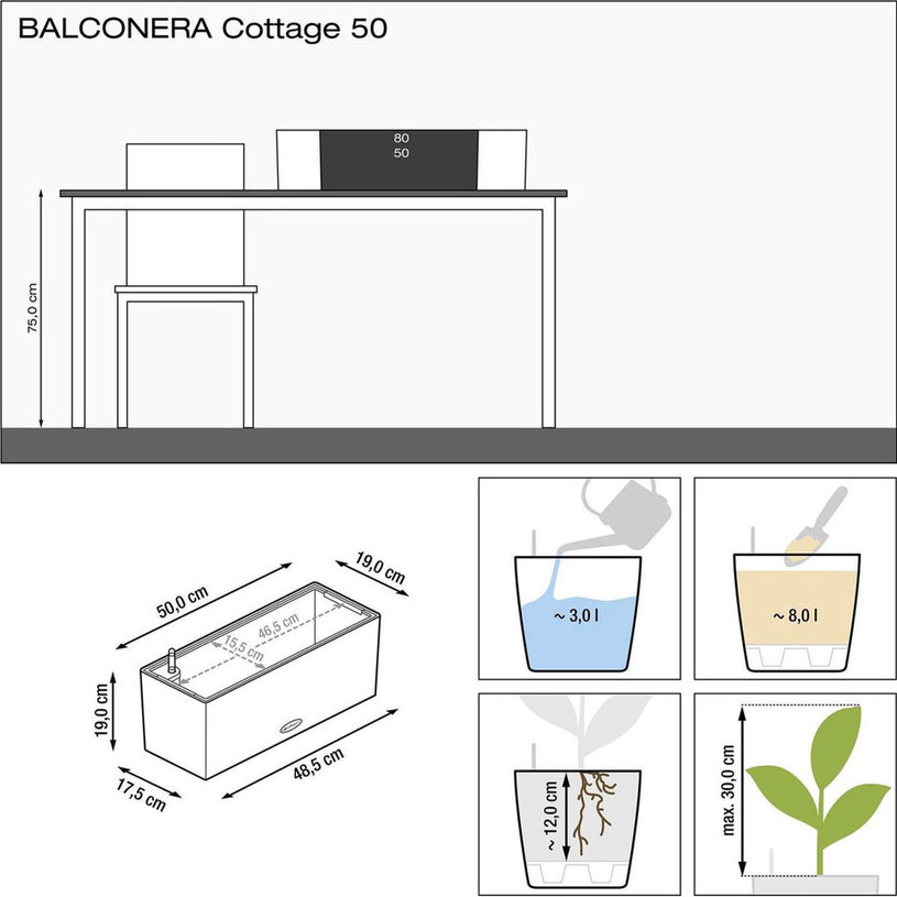 БАЛКОНИЕРА COTTAGE 50CM МОКА 15605 БАЛКОНИЕРА COTTAGE 50CM МОКА 15605