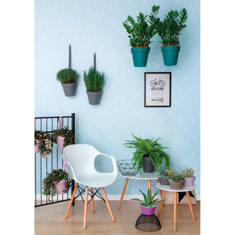 САКСИЯ ЗА ЗАКАЧАНЕ MYMOOD Ф18cm/2.8L сив САКСИЯ ЗА ЗАКАЧАНЕ MYMOOD Ф18cm/2.8L сив