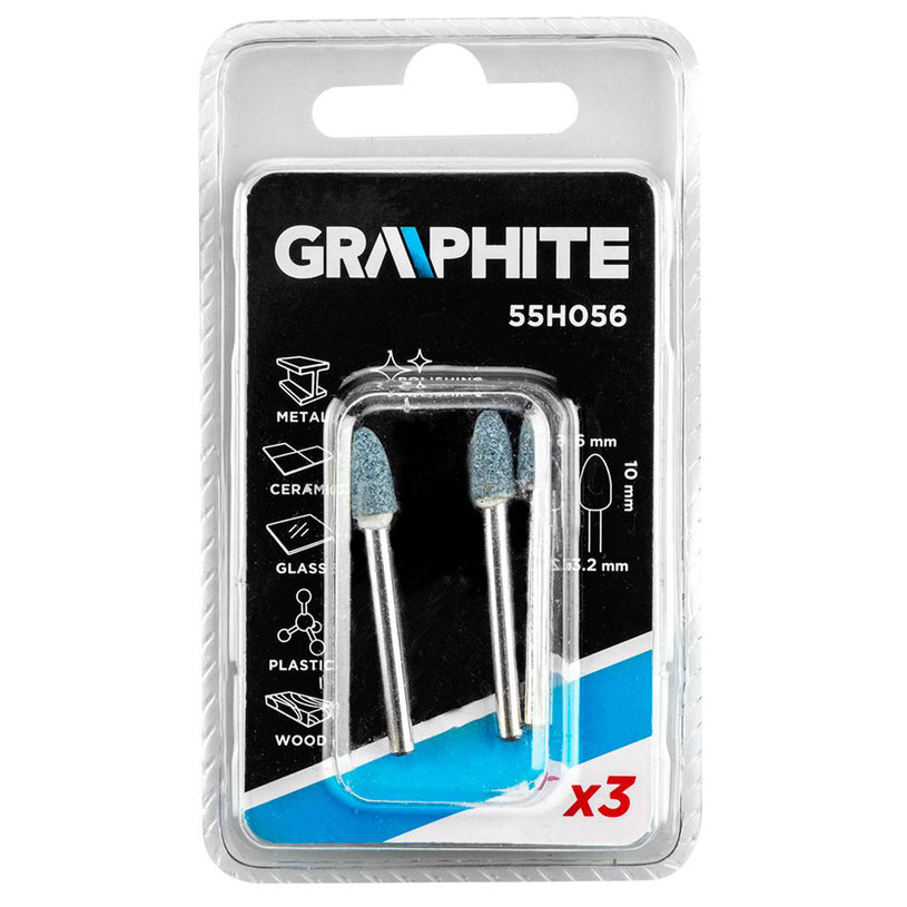 GRAPHITE ШЛИФ.НАКР.ЗА КАМЪК 6X10MM 3БР GRAPHITE ШЛИФ.НАКР.ЗА КАМЪК 6X10MM 3БР
