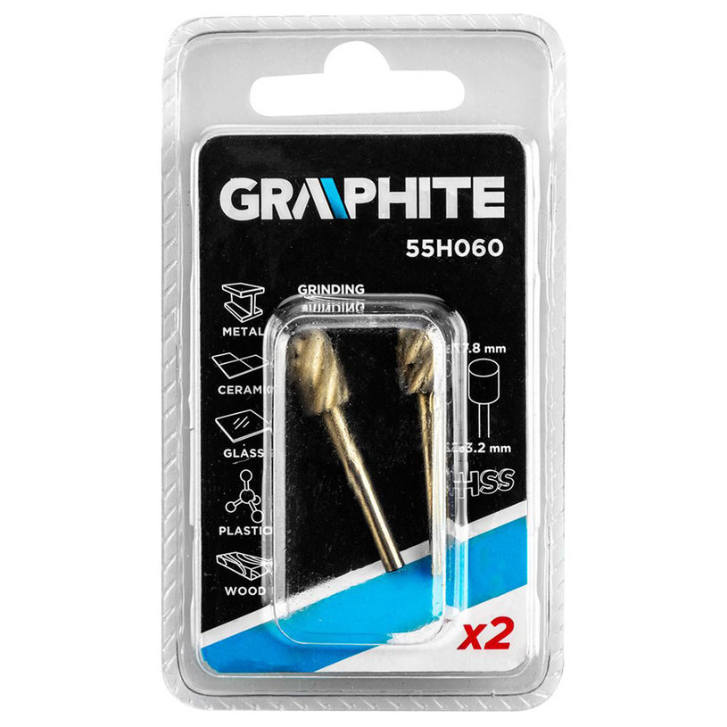 GRAPHITE ФРЕЗЕР 3.2 X 7.8 MM 2 БР GRAPHITE ФРЕЗЕР 3.2 X 7.8 MM 2 БР