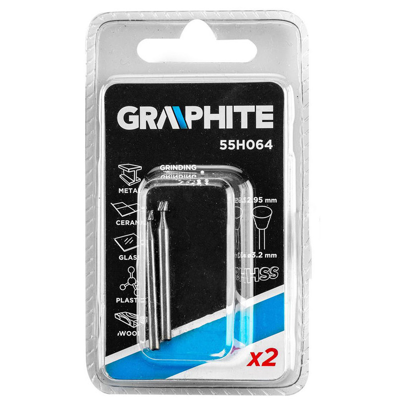 GRAPHITE ФРЕЗЕР 3.2 X 2.95 MM 2 БР GRAPHITE ФРЕЗЕР 3.2 X 2.95 MM 2 БР